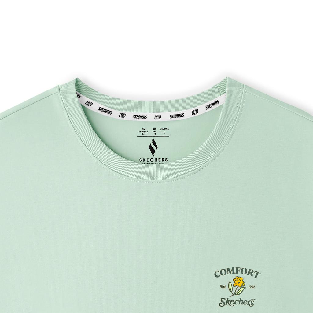Skechers Sports Alliance Series Comfortable Soft Skin-Friendly Breathable Regular T-Shirt Women Tops L225W173-0215
