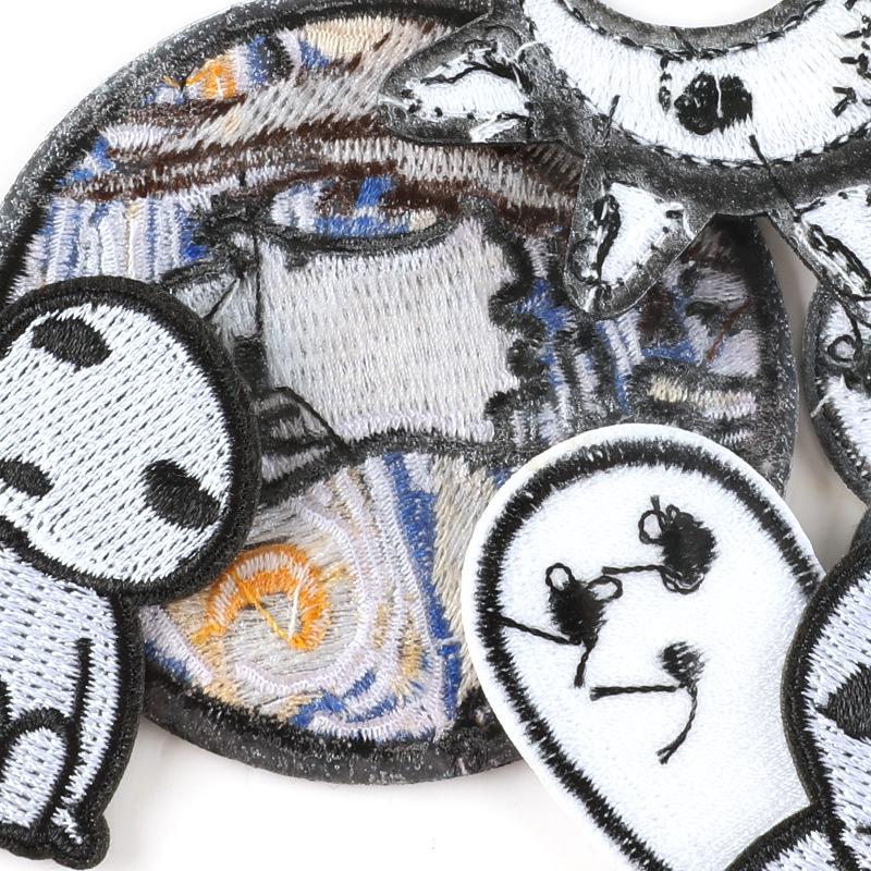 Totenkopf Geist Stickerei Aufkleber Patch: Bekleidungs- & Schuhzubehör