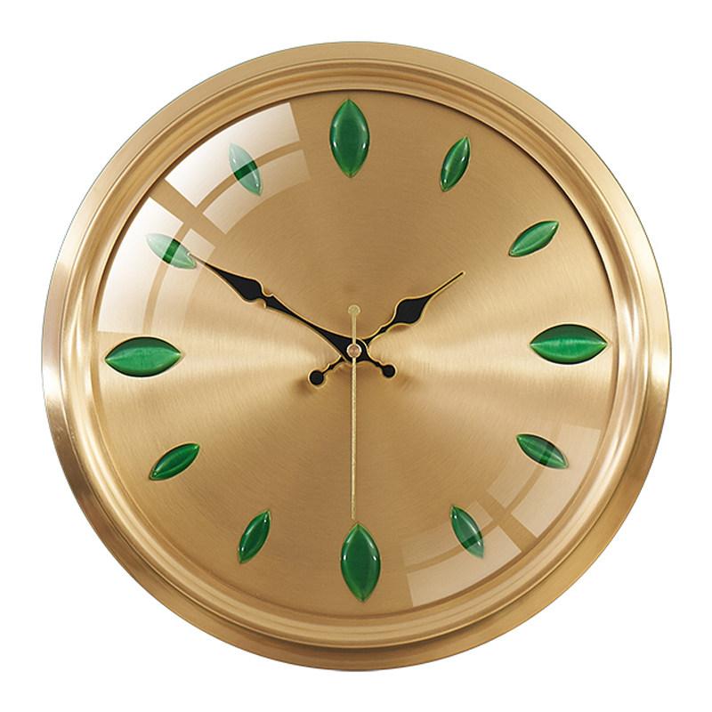 

BEPAN Creative European Style Silent Wall Clock Brass Luxury Modern Minimalist Chinese Style Clock for Living Room Bedroom 14 inch