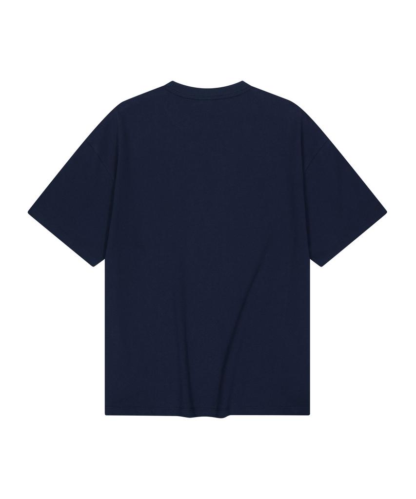 Yunibeoseugameonteu Ug Symbol Logo Print T-Shirt_Navy