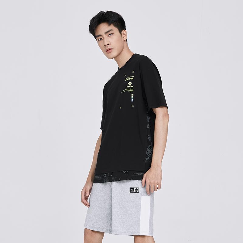 KELME Crew Neck Loose Fit Straight Fit Short Sleeved T Shirt Unisex 6224TX1027