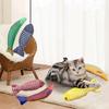 Cat Toy Simulation Burlap Fish Cat Teeth Grinding Training Kitten Teasing Cat Sticks Self-exciting Pet Toys Wear-resistant