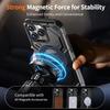 Metal Bracket Wireless Charge Magnetic Case For iPhone 16 Pro Max 15 Pro 14 13 12 11 360 Ring Stand Shockproof for Magsafe Phone Cover