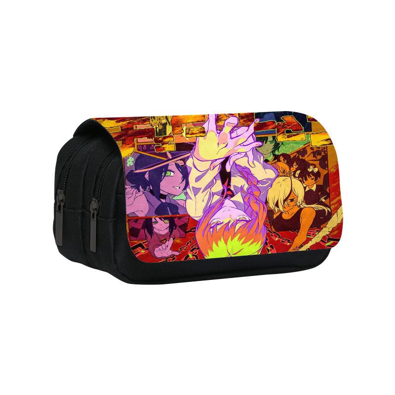 Denji Chainsaw Man Pencil Case Large Capacity Nylon Material Travel School