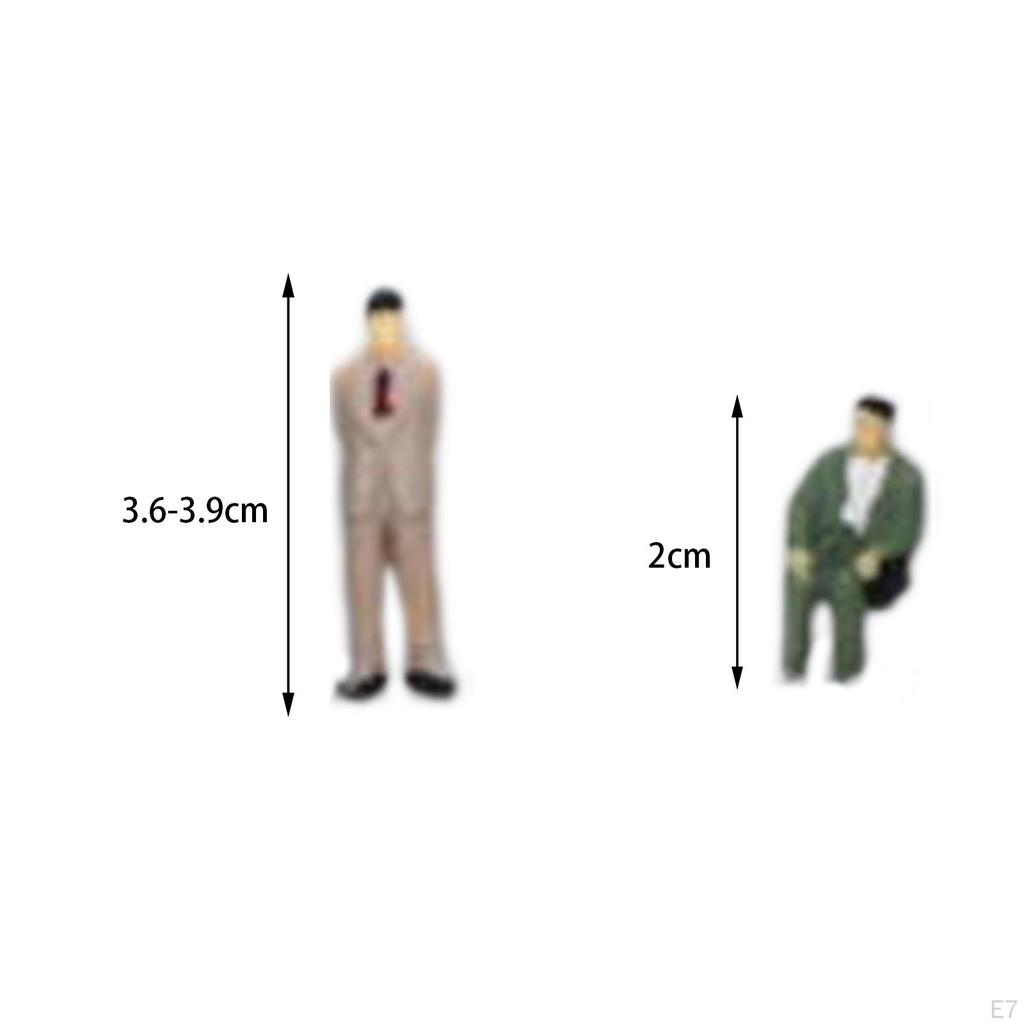 Hand Painted Figurines Tiny People Desktop Ornament Scenery Diorama Sitting Standing Figures Sand