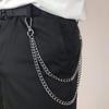 Chaîne de taille Punk Unisexe Porte-clés Long à Poche Légère pour Étudiant Port Quotidien Accessoire Anti-perte