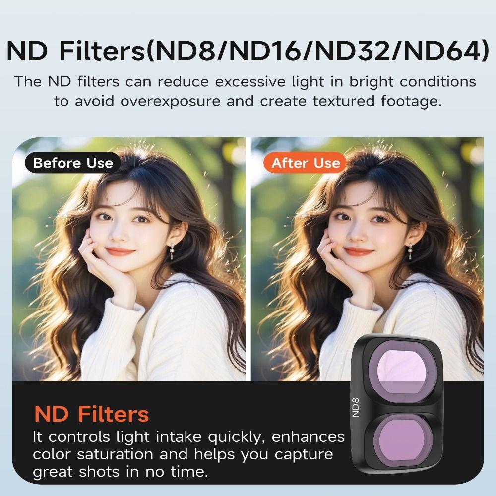 MCUV/CPL Filters Kit ND8/16/32/64 Lens Protector for DJI Osmo Pocket 4P Gimbal Camera Accessories