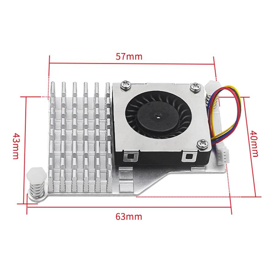 Single Board Computer Radiator Active Cooler Aluminum Heat Sink Silver/black/blue Blower Fan for Raspberry Pi 5th Generation