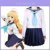 Adorable Koshi Torako Cosplay Sailor Dress For Women In White With Accessories