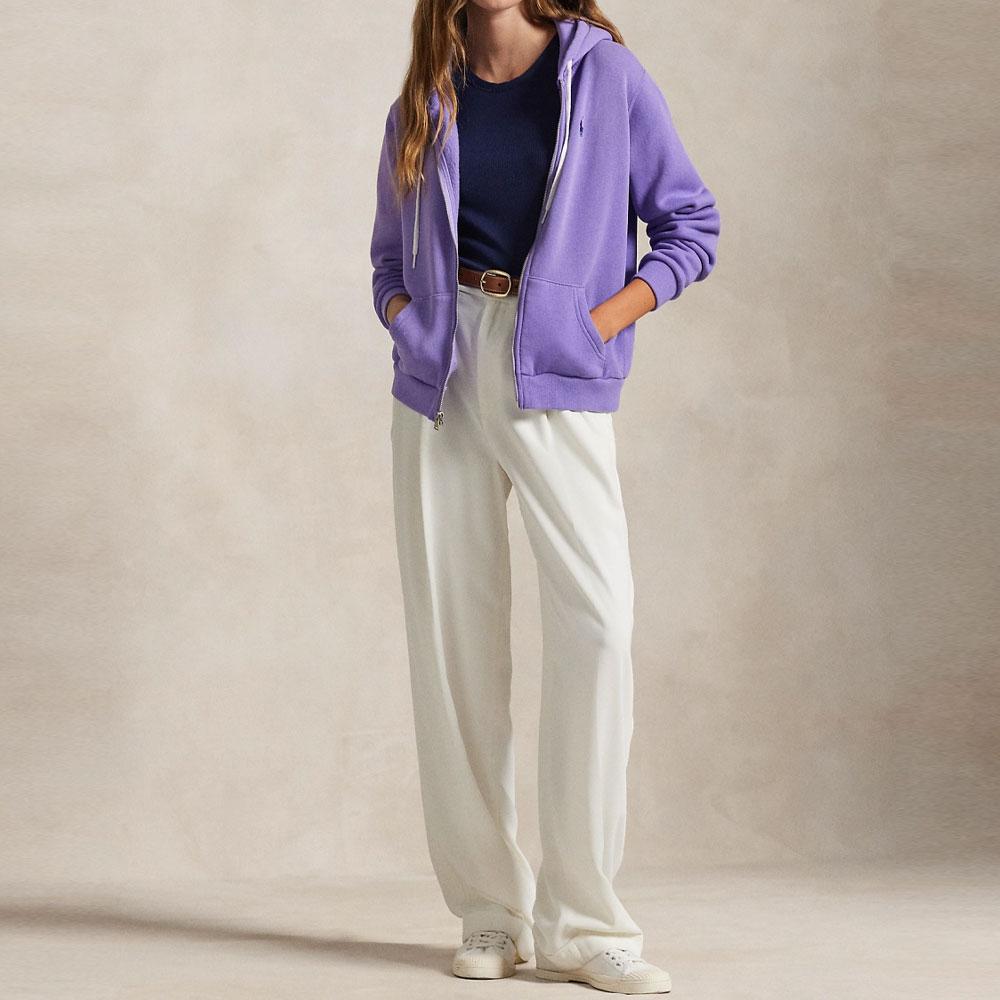 Polo Ralph Lauren Loose Fleece Full-Zip Hoodie Women Hoodies Blue Purple WMPOKNINFB20767-510