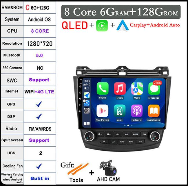 9 lnch For Honda Accord 7 2003-2007 DSP/Screen Car Radio Multimedia Video Player Navigation GPS Stereo Auto Head Unit BT