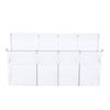 Food Storage Organizer Bins Clear Plastic Bins with 3 Removable Dividers for Pantry Kitchen Fridge Cabinet Organization