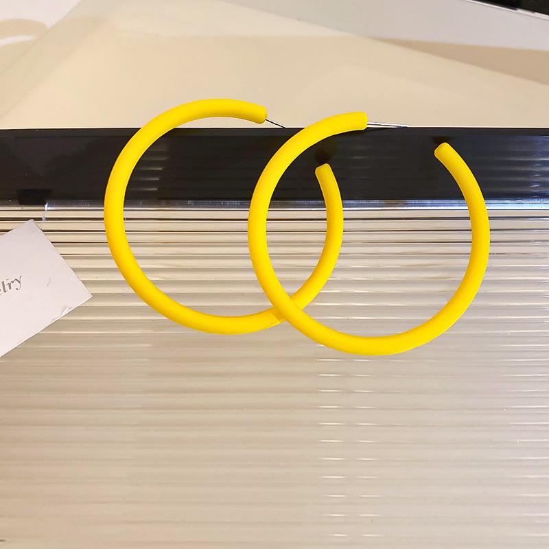 Super fairy yellow mesh flower earrings 2025 new seaside vacation style stud earrings niche high-end temperament earrings