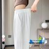 Pantalones de Pierna Ancha de Tencel Lino de Cintura Alta con Protección Solar de Seda de Hielo para Mujer Verano 2026