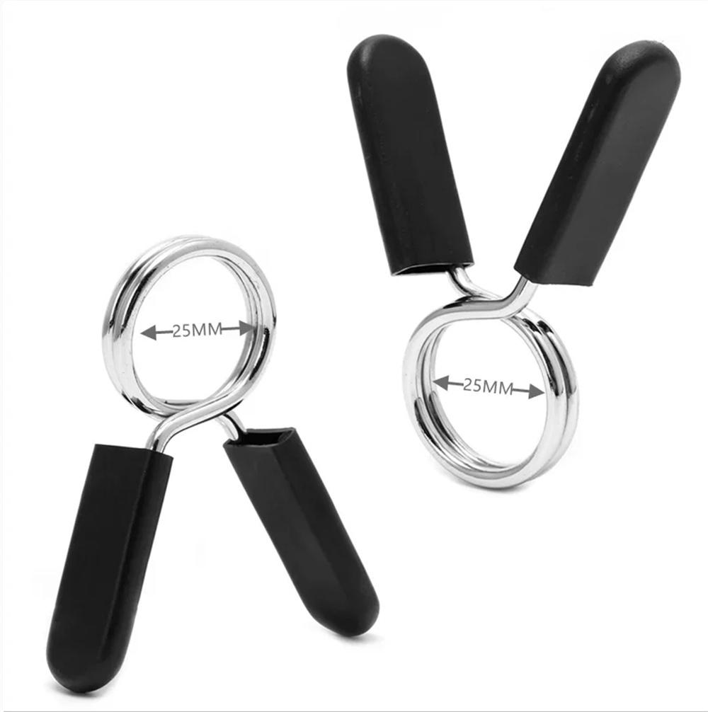 2 Piece 25/28/30 Mm Barbell Clamp Spring Collar Clips Gym Weight Dumbbell Lock Standard Lifting Kit Barbell Lock