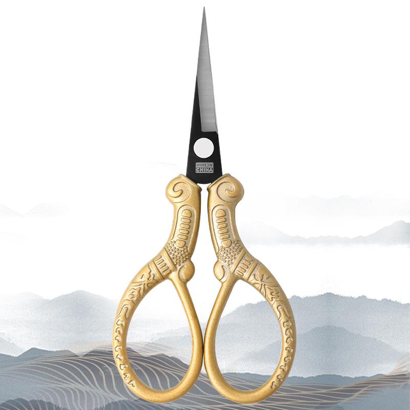 

Sewing Scissors Retro Tailor Thread Embroidery Stainless Steel Fabric Needlework Scissor Household Sewing Accessories Supplies золотой