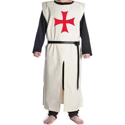 Tunica medievale di Halloween, crociato, cavaliere, tabardo, soprabito, tunica araldica e guerriero templare rinascimentale, taglia(S-6XL)