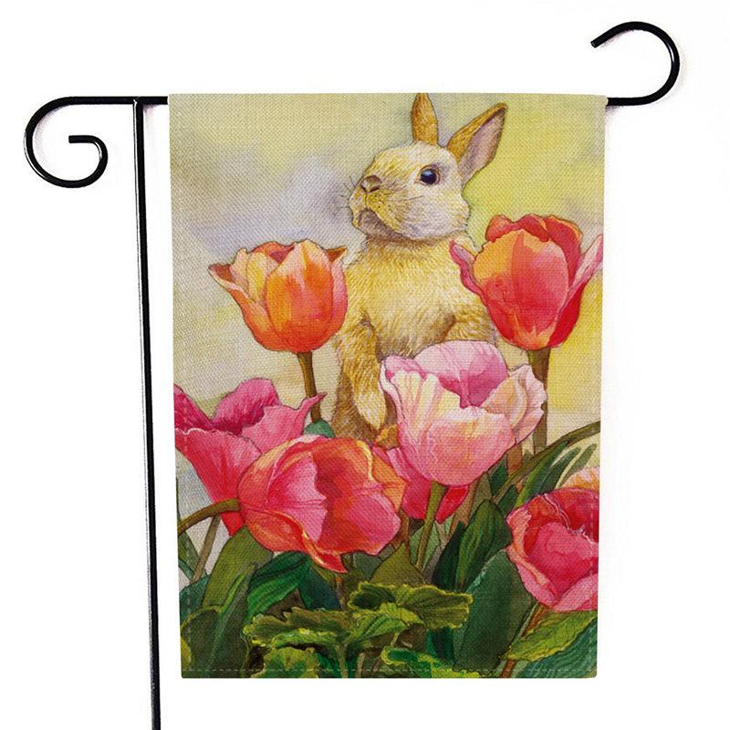 Elegant European Bee & Flower Garden Flag - Stylish Outdoor Decor