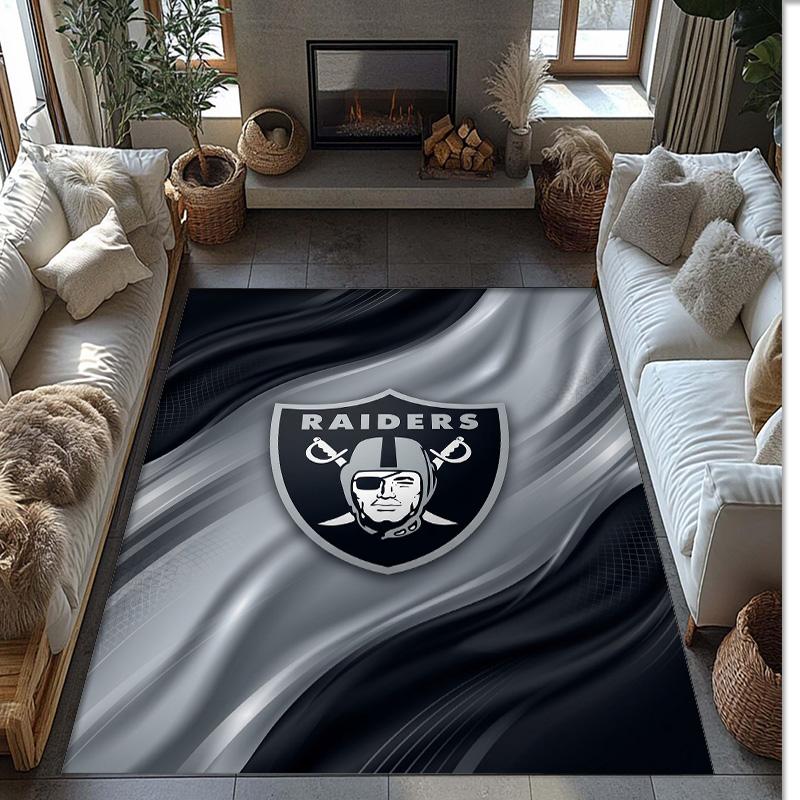 Las Vegas Raiders Crystal Velvet Carpet Soft Anti?Slip Floor Mat Comfortable Home Living Room Bedroom Decor Rug