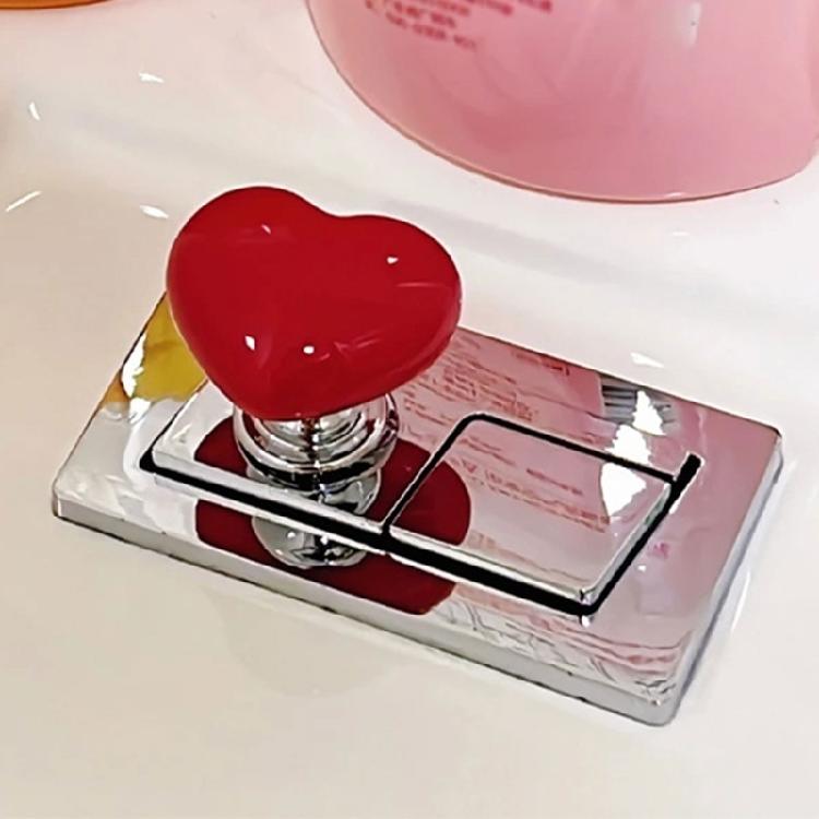2pcs Quirky Toilet Press Button Water Press Flush Button Bathing Room Decors