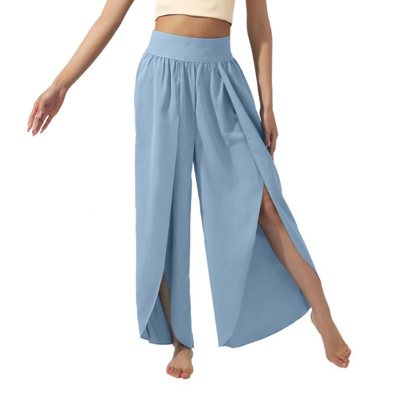 Women's Summer New Fashion All In One Slim High Waist Slit Loose Casual Yoga Pants