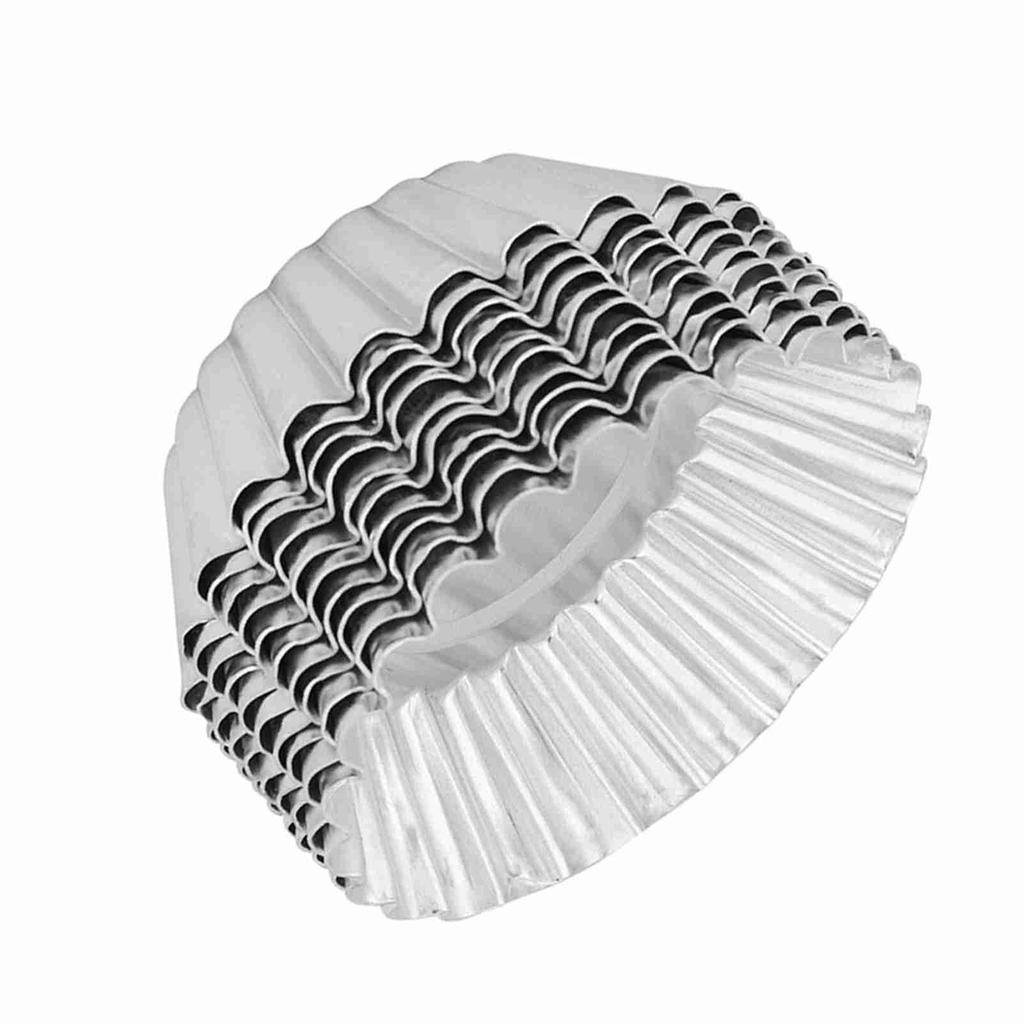 10 Pcs Egg Cake Baking Tools Aluminum Alloy Mold 70mm Bakeware Kitchen Pastry Set for , Fondant Cakes, Sugar Paste and Practical Skill Improvem