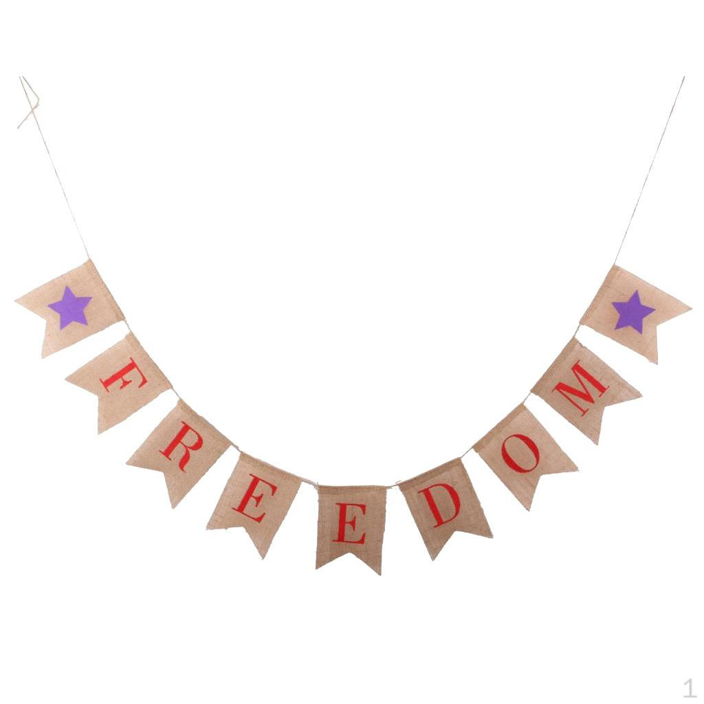 Burlap Banner USA Independence Day Decoration