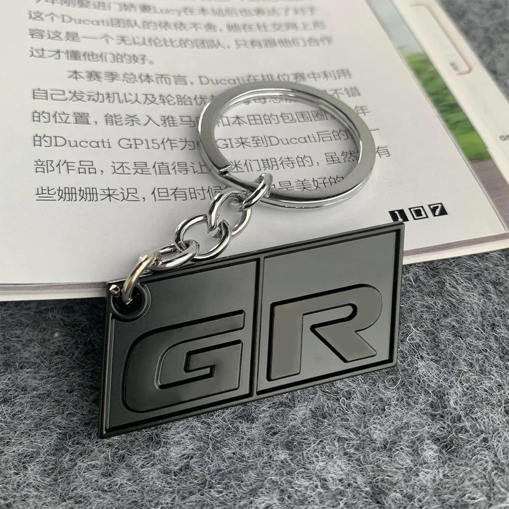 

GR SPORT Logo Car Accessories Zinc Alloy Auto Keychain Key Ring For Toyota TOYOTA HV YARiS RZ RC RS Prius Lexus Supra GR86 VIOS