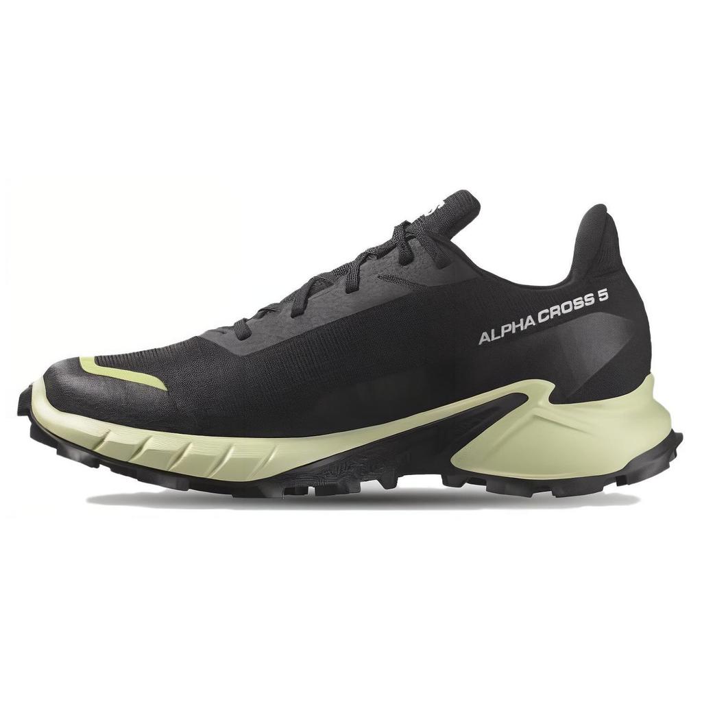 SALOMON Alphacross 5 Gtx Lace-Up Shock Absorbing Non-Slip Low-Top Trail Running Shoes Women Sneaker Black 474606