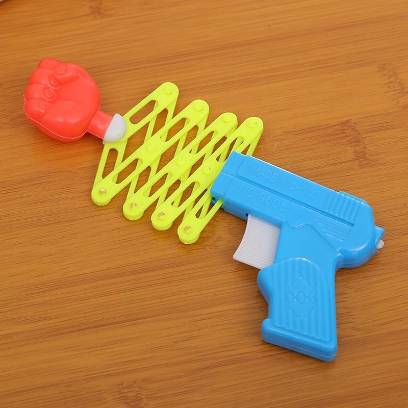 2Pcs Children's Toy Guns Creative Telescopic Fist Guns April Fool's Toy Guns and Spring Toy Gun