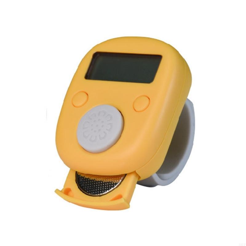 Электронный счетчик пальцев, Сбрасываемый 6-разрядный ЖК-дисплей, Электронный цифровой счетчик для пальцев рук, Инструмент для подсчета жёлтый