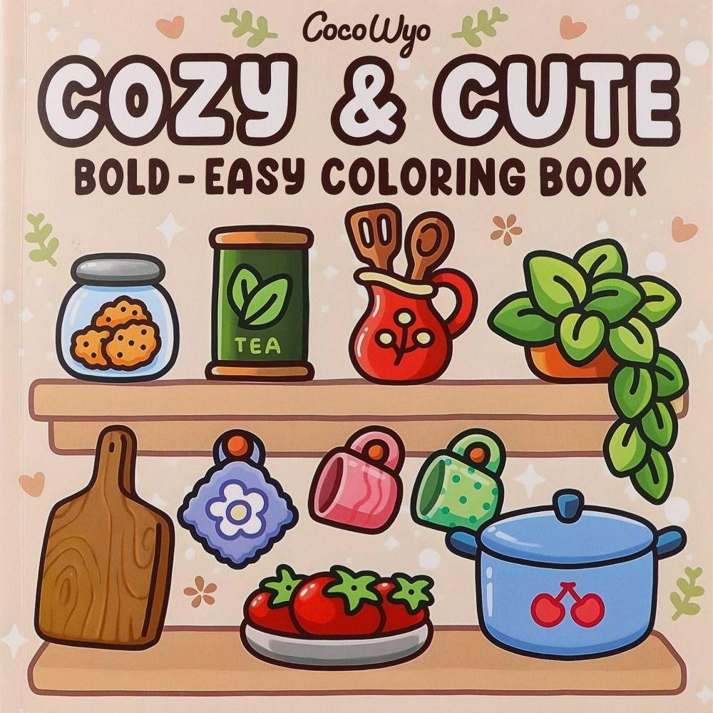 Educational Spooky Cute Coloring Book DIY Drawing Doodle Book  For Adults and Teens