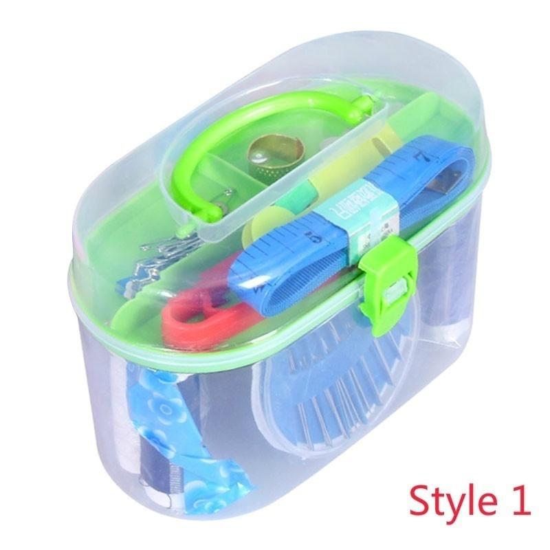 Kit de costura para el hogar, kit de costura con aguja de coser, kit de costura para viaje, 90 piezas de núcleo de manga de plástico