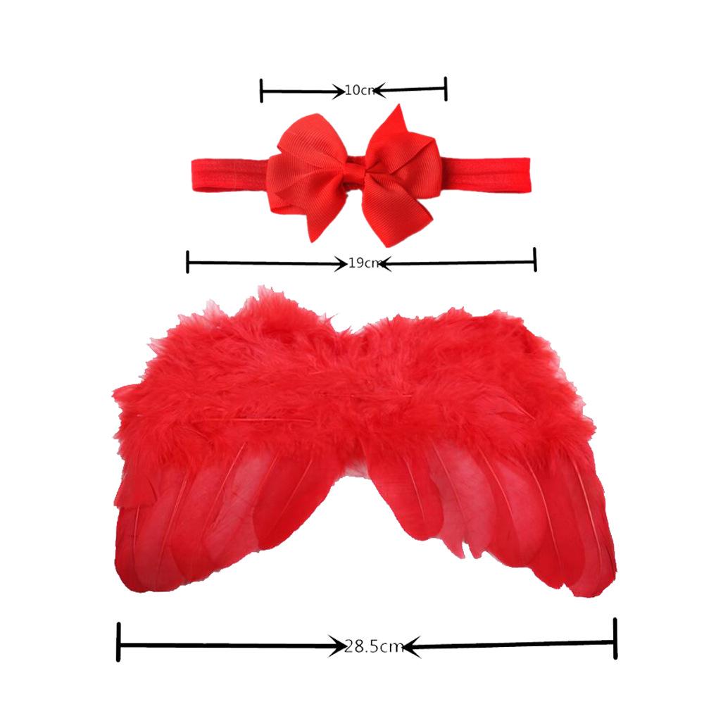Angel Wings & Bow Headband Set for Baby Photography