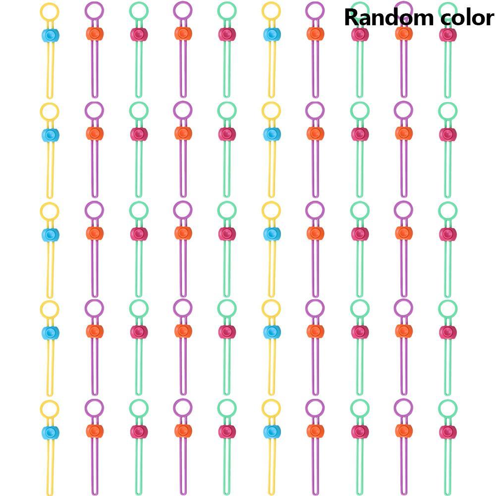 10/20/30/50pcs Silicone Food Bag Sealing Strap Freshness Sealing Clip Adjustable Clip Portable Data Cable Storage Kitchen Gadget