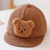 Unisex Baby Duckbill Cap: Cute Corduroy Baseball Sun Hat for Spring and Autumn