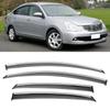 4pcs Side Window Visors Sun Rain Guard Vent Deflectors Fit for Nissan Sylphy 12 15 (Smoked)