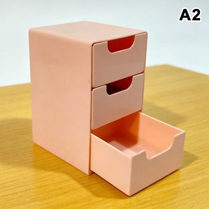 Chic 3-Tier Desk Organizer With Drawers - Ideal For Office Supplies, Jewelry & Cosmetics Storage - Portable Divider Box