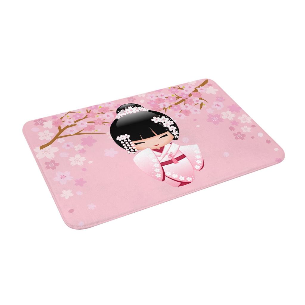 Japanese Sakura Flowers Cherry Blossoms Doormat Mat Anti-Slip Bath Kitchen Bedroom Rug Carpet 40*60cm