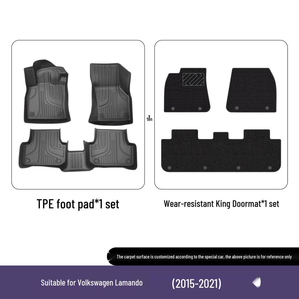 Volkswagen Lamando L Eco-Friendly TPE Floor Mats, 3D All-Weather Design.