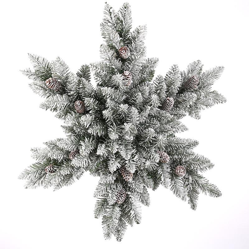 

60Cm Christmas Decoration Five-Star Snowflake Pvc Flocking Christmas Gift Simulation Extra Large Outdoor Hanging Five-Star