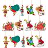 14PC Christmas Pendants Merry Christmas Decor Hanging String Craft Design Decor For And Crafts Christmas Holiday Wedding Party Supply