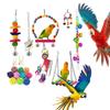 Parrots Cage Ladder Swing Set Wooden Swing Standing Supplies Bridge Training Parrots Standing Supplies