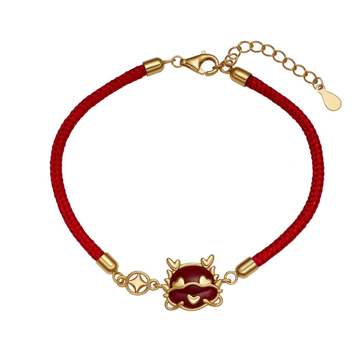 

S925 стерлингового серебра Сяолин дракон ручная веревка женская мода свет роскошь натальный год агат дракон детские украшения зодиакальный дракон