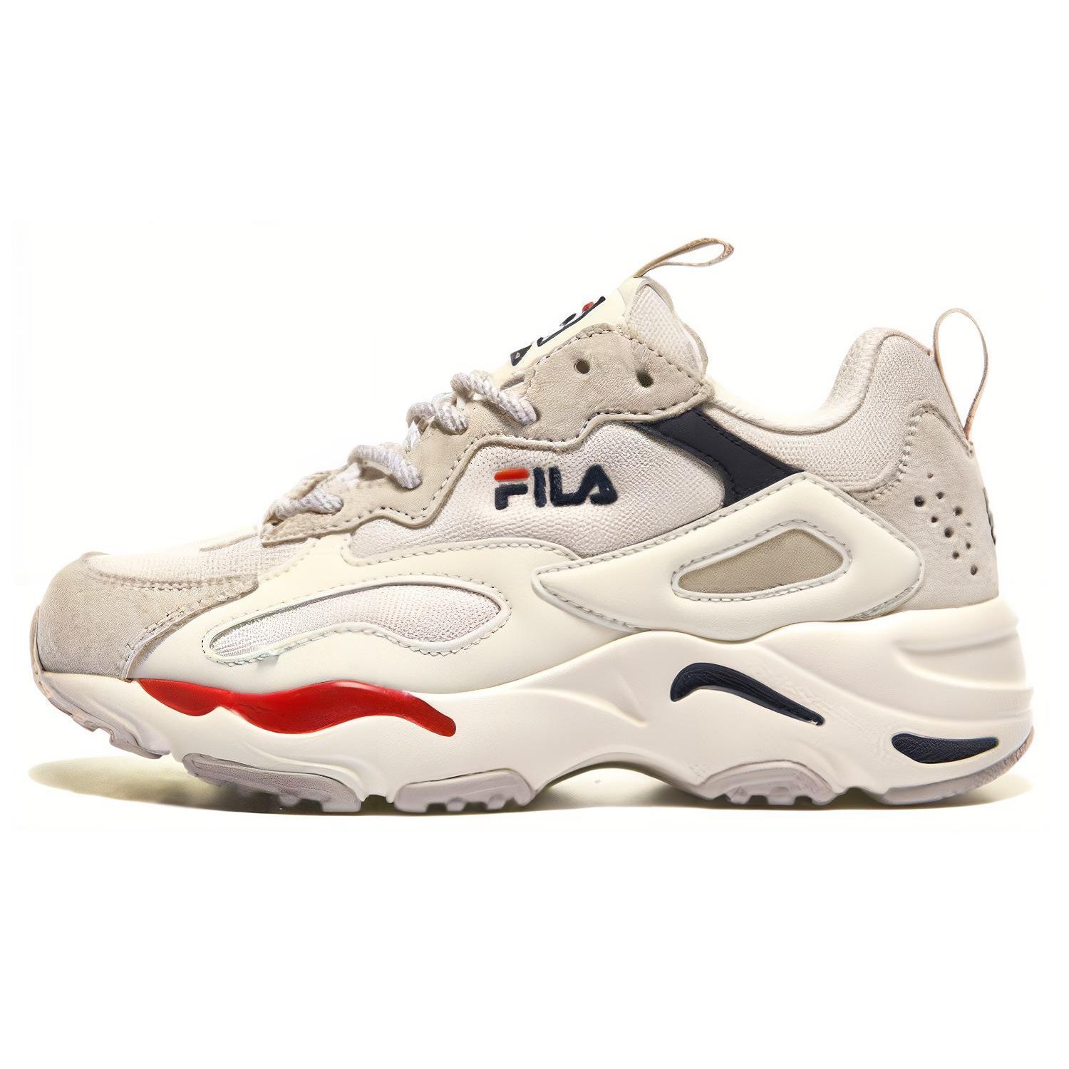 FILA Ray Tracer Холст Двухслойная Коровья Кожа Удобные Универсальные Амортизирующие Нескользящие Износостойкие Низкие Папины Кроссовки 1RM01153_922 36