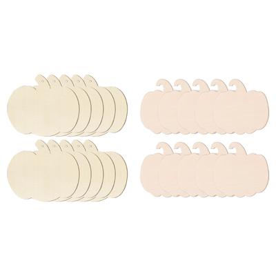 Set van 10 Blanco Houten Pompoenvorm Hanger voor Herfst Seizoensdecoratie Onafgewerkte Schilderkunstige Plaquette Halloween Ornament