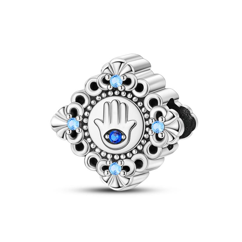 100% Rame Zircone Scintillante Occhio del Diavolo Occhio di Horus Auguri Migliori Portafortuna Perline Adatte a Braccialetti da 3 mm Gioielli Fai da Te