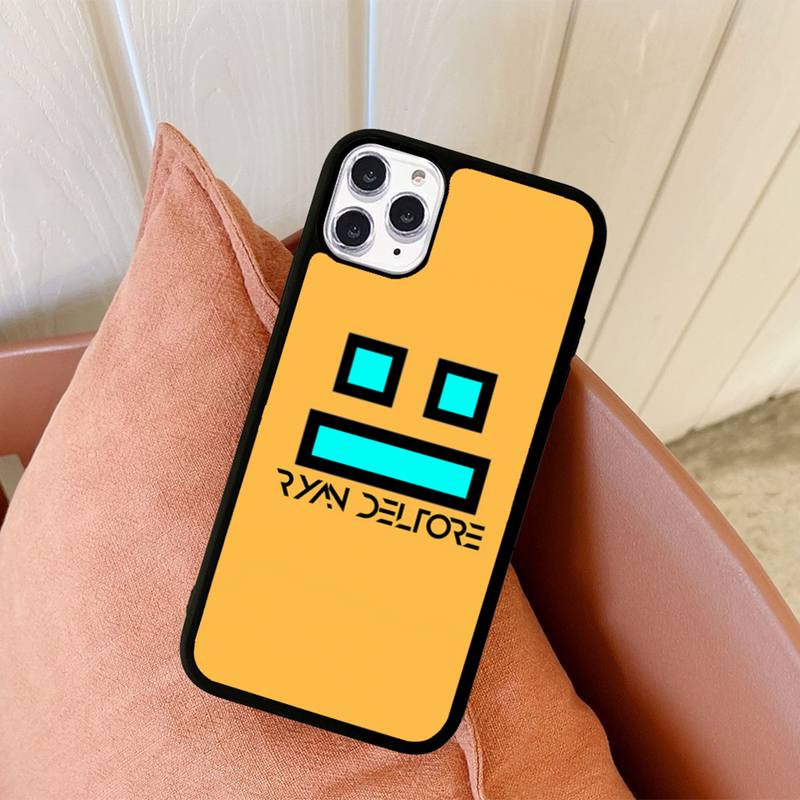 Custodia per telefono Geometry Dash Custodia in silicone PC+TPU per iPhone 11 12 13 Pro Max 8 7 6 Plus X SE XR Fundas rigide