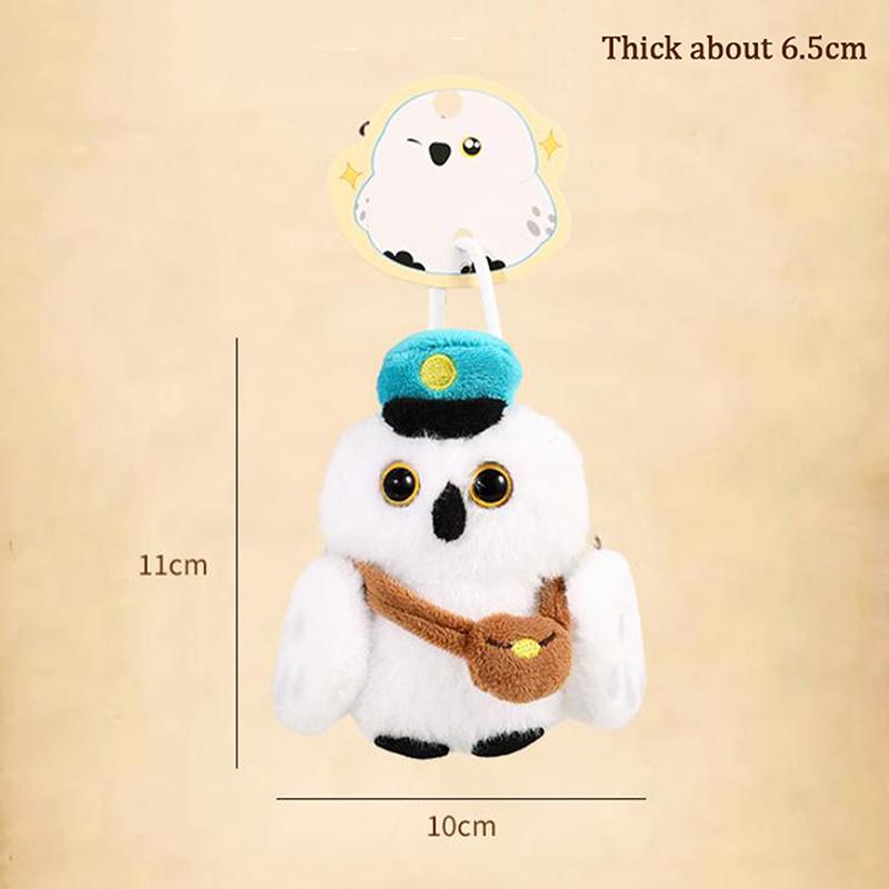Roztomilý kreslený sova plyšový přívěsek na klíče zábavná novinka sova plyšový přívěsek na klíče kreativní batoh dekorace příslušenství dárky
