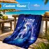 Custom Name Dolphins Starry Night Beach Towel Microfiber Beach Towel, Lightweight and Quick-Dry, for Summer Travel, Swimming Pool Gift